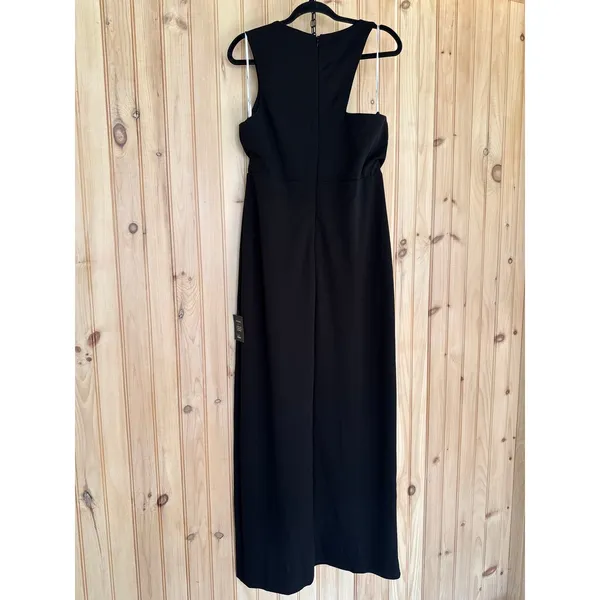 NWT Lulus Poised Preparation Black Asymmetrical Column Maxi Dress Party Size XL - Image 7