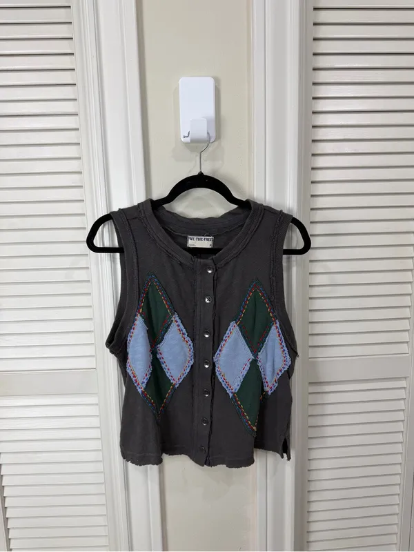 Free people Argyle Craft Vest - Image 5
