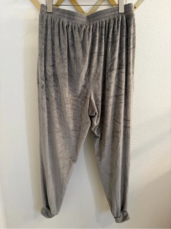 SKIMS Grey Velour Jogger Lounger Pants Large - Image 6