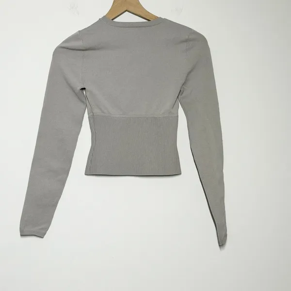 Aritzia Sculpt Knit Empire Longsleeve Longsleeve corset top sweater XS - Image 3