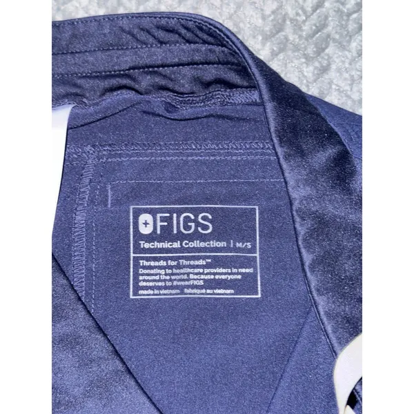 Figs Jogger Women Zamora Navy Blue‎ Taper Technical Scrub Size Medium Short - Image 4