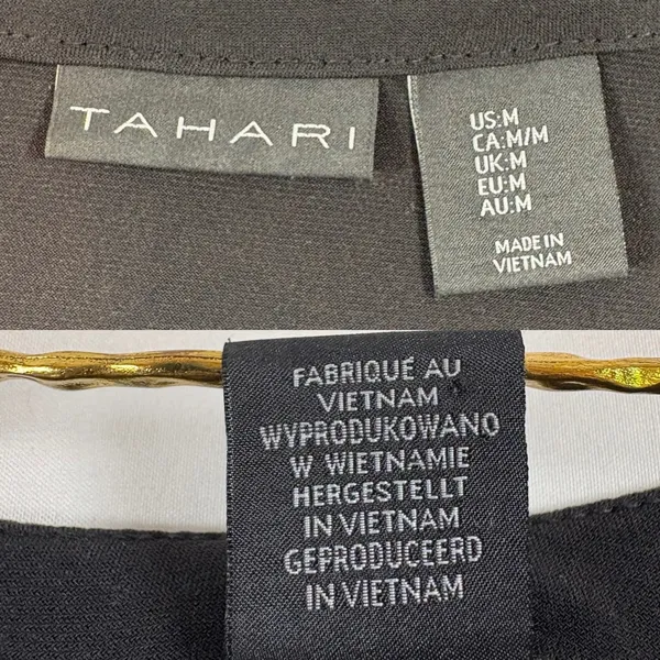 Tahari Black Side Tie Wrap Top | Size Medium - Image 8