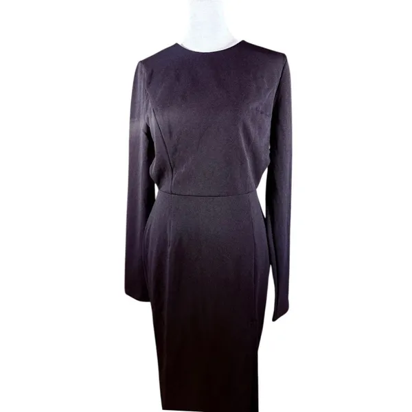 Lulus Flawless Esteem Black Long Sleeve Cutout‎ Column Gown Size Medium NWT - Image 3