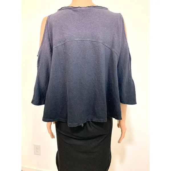 We the Free People XS Lily ombre dip dye cold shoulder tee top TB2 3407 - Image 10
