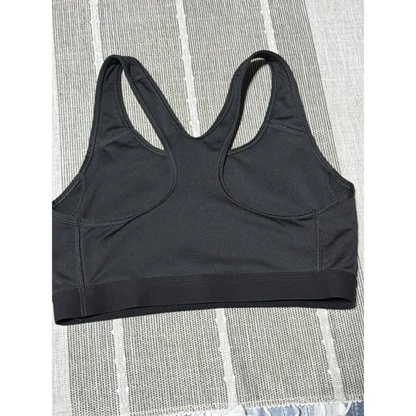 Nike Womens Dri-FIT Swoosh Medium Support‎ Non-Padded Sports Bra black - Image 3