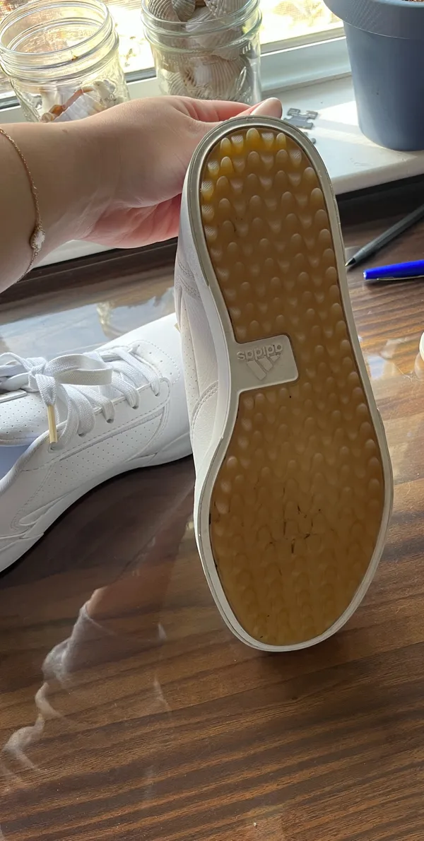 White Adidas Golf Shoes  - Image 5