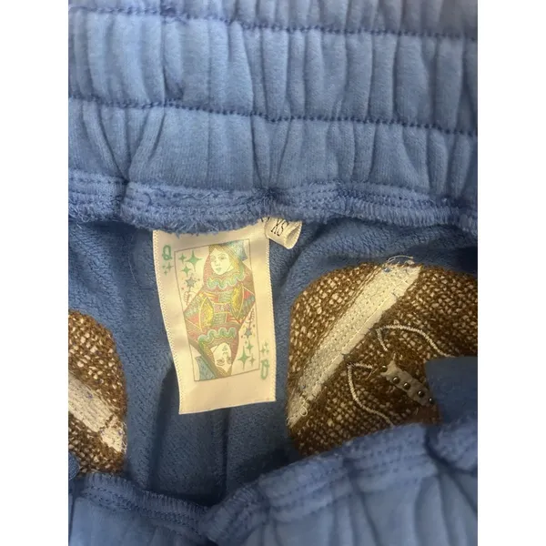 Queen of Sparkles Royal & Brown Fuzzy Football S Set Sweatshirt And Shorts BYU - Image 9