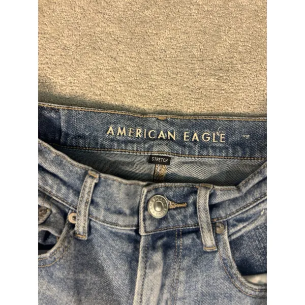 American Eagle Highest Rise 90s Boyfriend Jeans Womens 4 Reg Blue‎ Distressed - Image 5