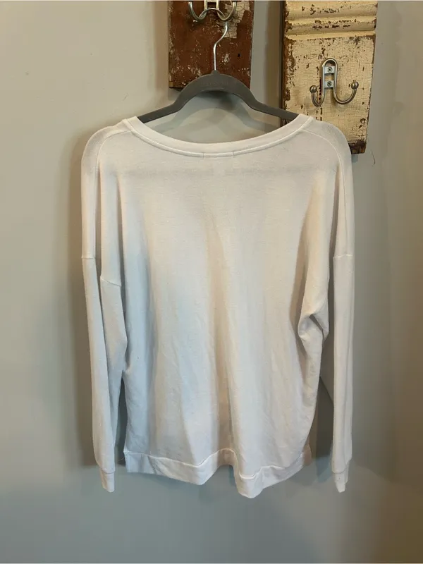 Beyond Yoga Long Weekend Pullover in Fresh Snow - Image 3