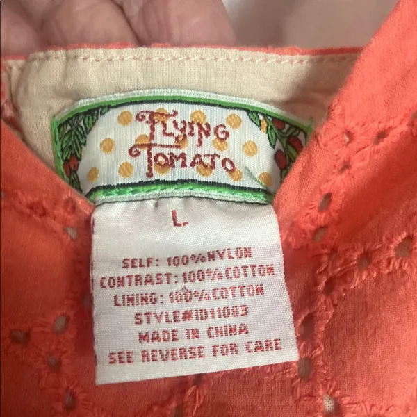 Flying Tomato Coral and Cream Dress - Image 2