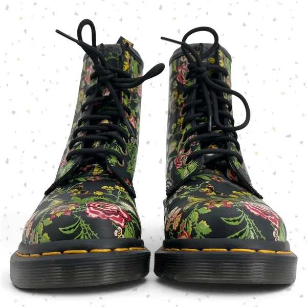 Dr. Martens 1460 Floral Bloom Venus Flytrap Butterfly Print Leather Boots Size 6 - Image 8