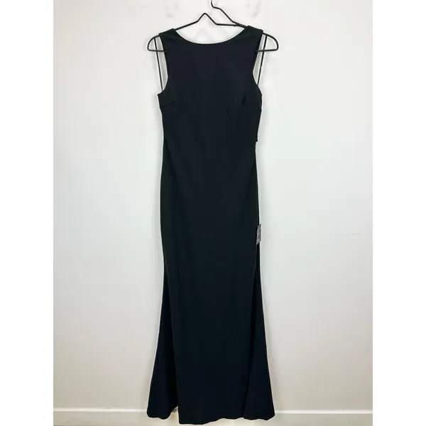 Lulus Love In Your Eyes Black Knotted Mermaid Maxi Dress Formal Medium NWT - Image 5