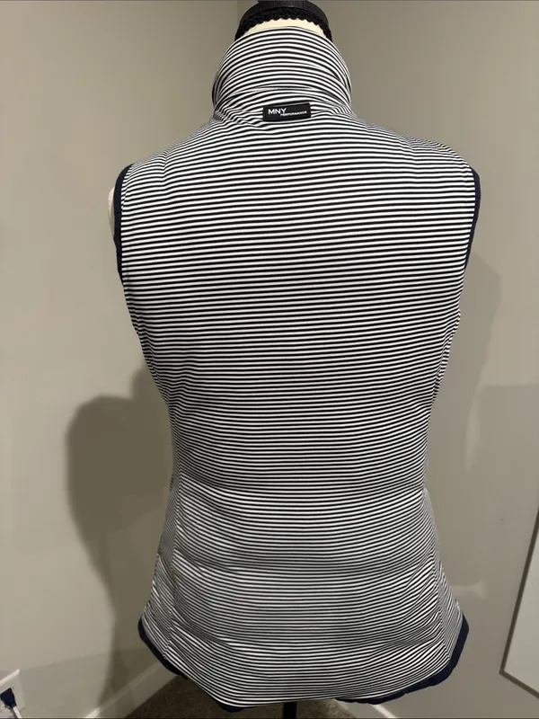 Women's Navy Quilted Vest - MNY Performance Reversible see pics - Image 6