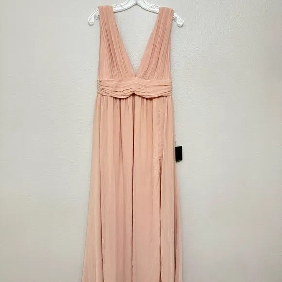 NEW Lulus Heavenly Hues Blush Maxi Dress Sz MEDIUM - Image 11