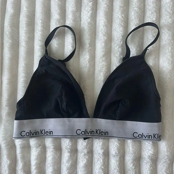 Calvin Klein Black and Gray Bra - Image 5