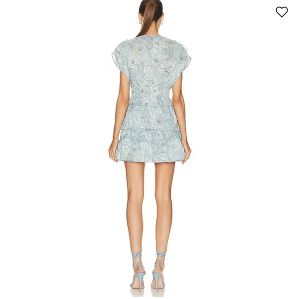 NWT Alexis Ruth‎ floral mini dress blue sz M - Image 4
