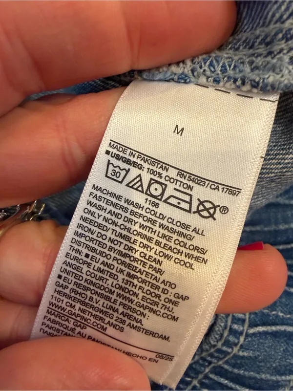 Gap High Rise Pull-On Wide-Leg Jeans Size Medium - C30-119 - Image 5