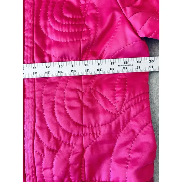 Acorn‎ Pink Quilted Lightweight Jacket Coat Full Zip Womens Medium - Image 9