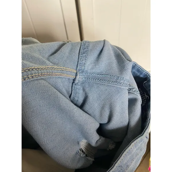 Hollister‎ Curvy High Rise Super Skinny Jeans W30 L30 Light Wash Ripped Distress - Image 4