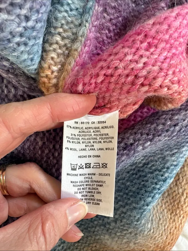 NWT Anthropologie Sunset Sweater Knit Maxi Skirt Pink Purple‎ Size 8 Wool Blend - Image 7