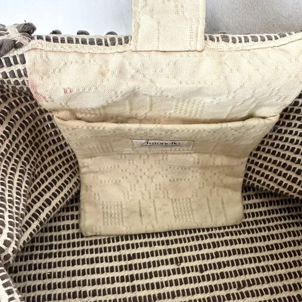 Antonello Tedde Capriccioli Handwoven Eco Luxury Handbag Large Rombi Linen - Image 13