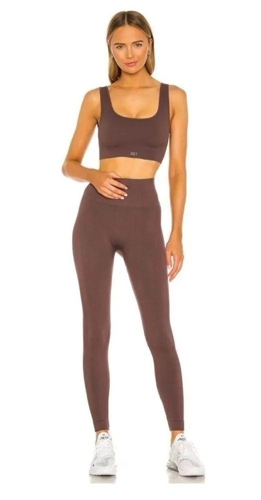SET ACTIVE X REVOLVE Box Cut Sports Bra in Monaco sizes M, L NWOT minimalist‌ - Image 4