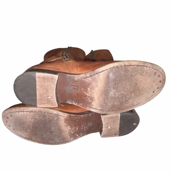 Frye Brown Leather Melissa Belted Tall Boots 7 - Image 9