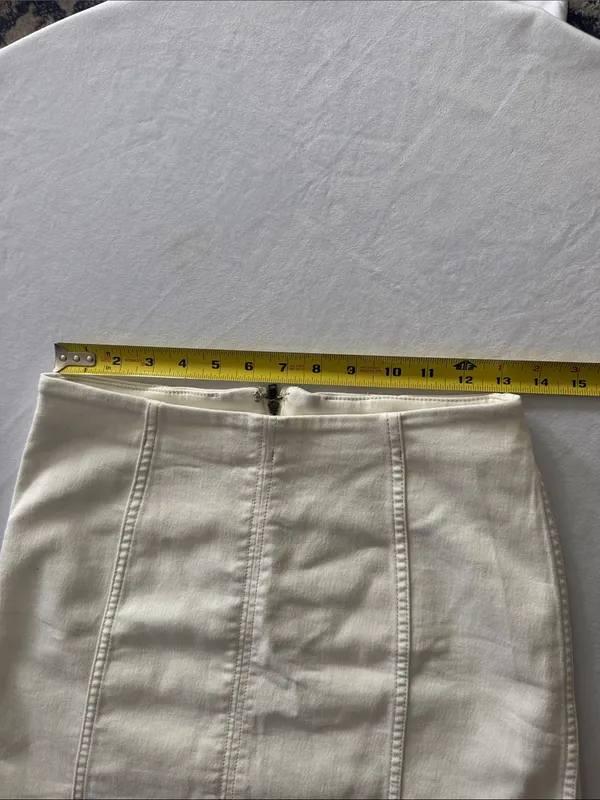 Free People Classic Cream Mini Skirt - Image 3