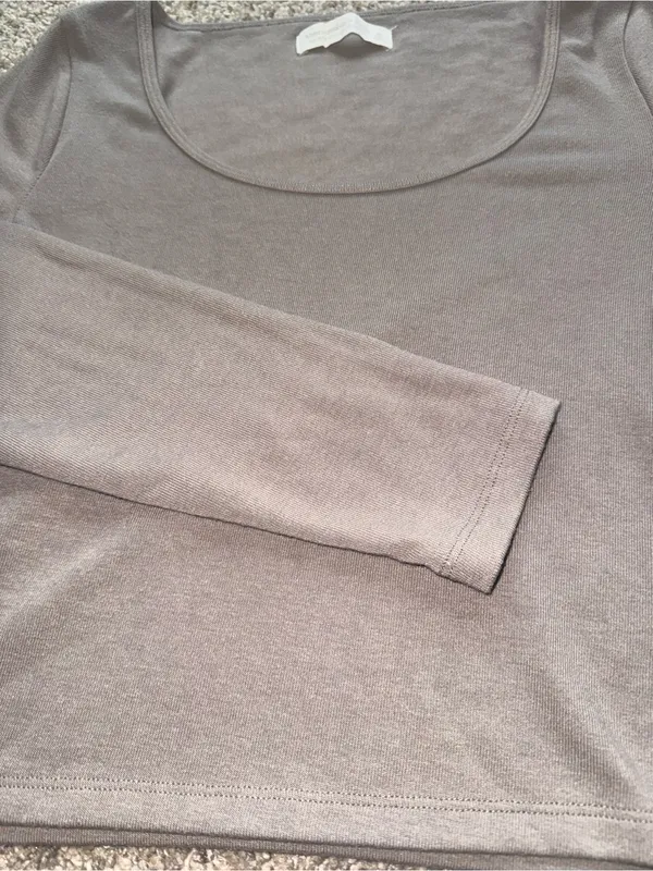 Abercrombie - Cozy Cloud Knit Scoopneck Top - Medium, Brown - Image 3
