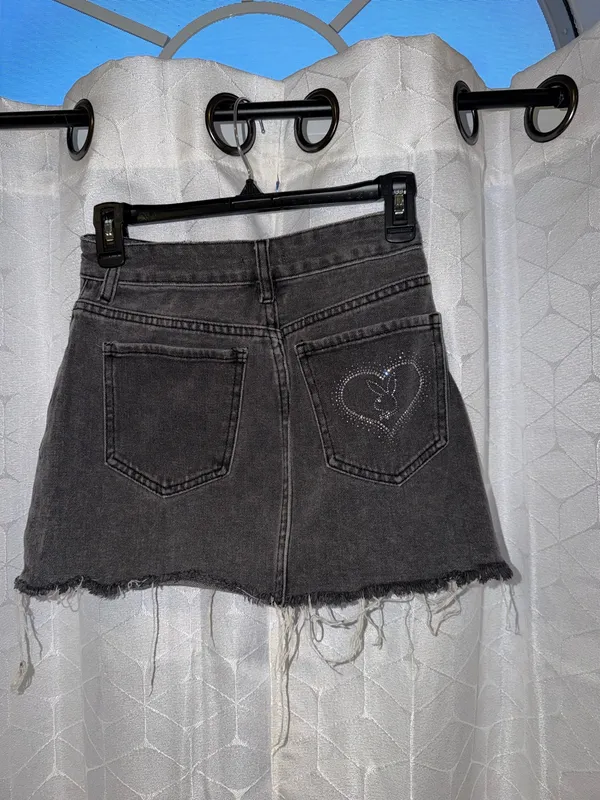 Playboy Denim Mini Skirt - Image 2