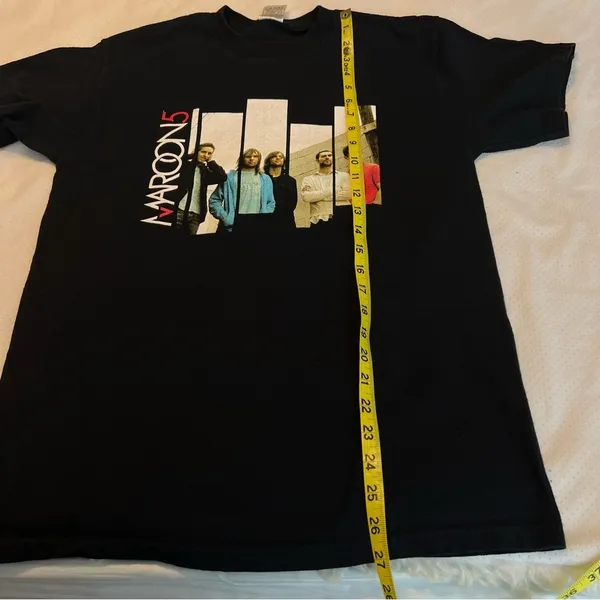 Fruit of the Loom Vintage 2004 Y2K Maroon 5 Concert T Shirt Double Sided Unisex Medium FLAWS - Image 9