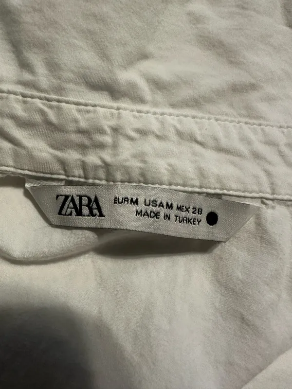 Zara white button down shirt with a tie - Image 4