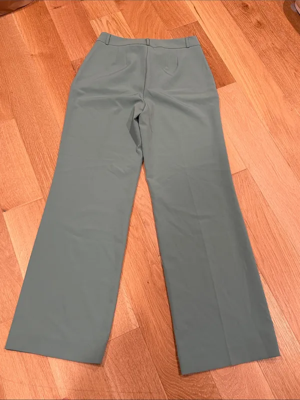 White House Black Market‎ Luna Wide Leg Pants in Sage Green 4 - Image 2