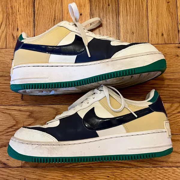 Nike Women's Air Force 1 Shadow Malachite/Midnight Navy Sneakers DZ1847-102 Sz 8 - Image 2