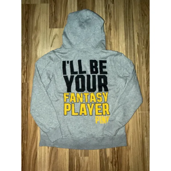 Victoria's Secret Pink Pittsburgh Steelers Fantasy Player Zip Up Hoodie Sz L - Image 4