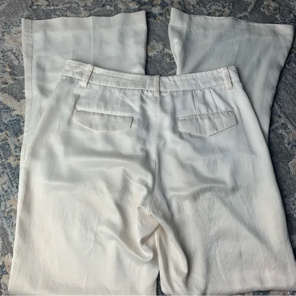 Theory Cream Wide-Leg Pants - Image 8