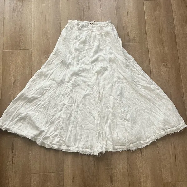 FREE PEOPLE Collection Maxi Skirt - White Boho Lightweight Cotton Size S/P - Image 2