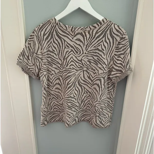 Anthropologie Structured Zebra Top - Image 5
