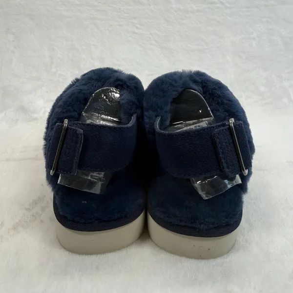 Koolaburra by UGG Fuzz-ee Sandals Adjustable‎ Insignia Blue Furry Size 5 - Image 5