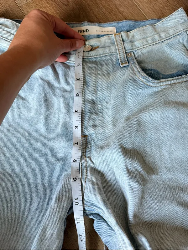 GRLFRND Light Wash Distressed Knee-Slit Straight Jeans - Image 7
