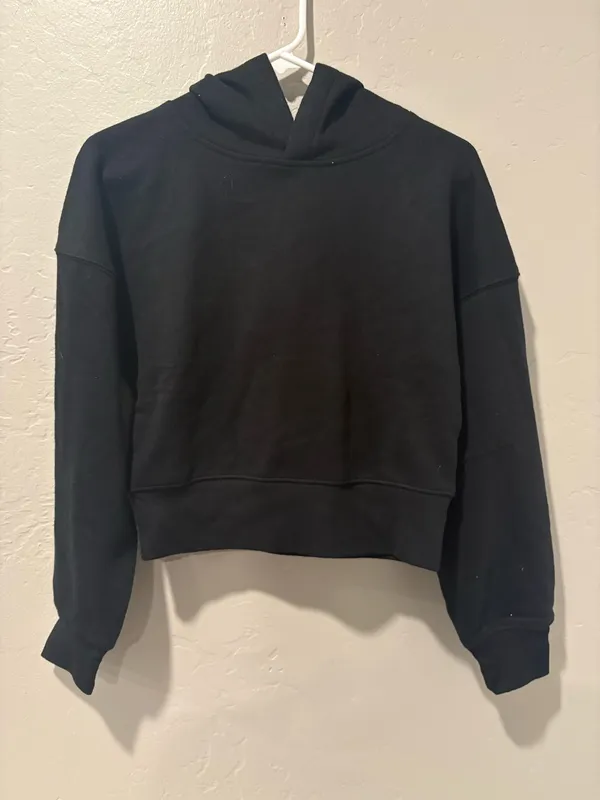 Wild Fable Black Cropped Pullover Hoodie - Image 2