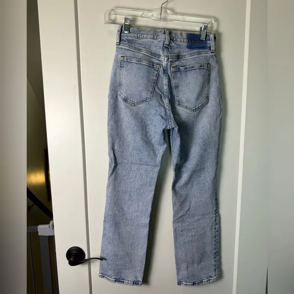 Abercrombie & Fitch The Ankle Straight Ultra High Rise‎ Jeans Light Wash 24Short - Image 4