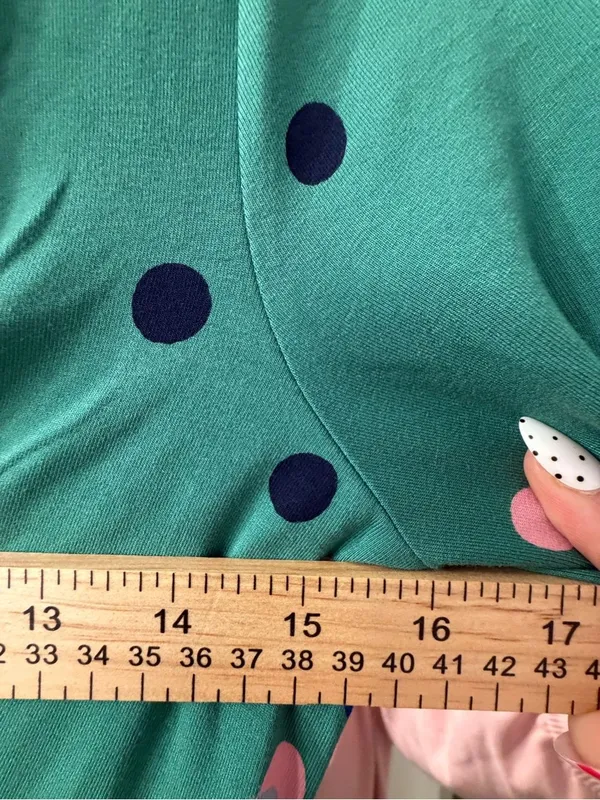 Boden Teal Green Polka Dot Wrap Dress - Image 6