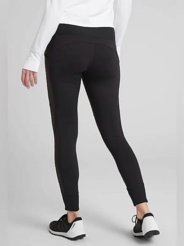 Athleta Black Excursion Hybrid Tight - Size XL - Paneled Performance Leggings - Image 2