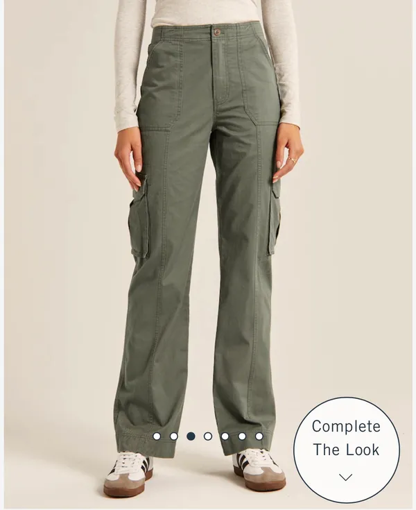Abercrombie Green Cargo Pants - Image 2