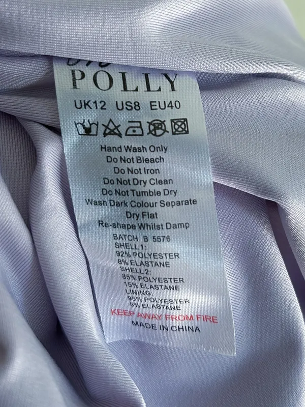 Oh Polly Agate Lilac Rhinestone Corset Ruched Strapless Mini Dress US 8 - Image 7