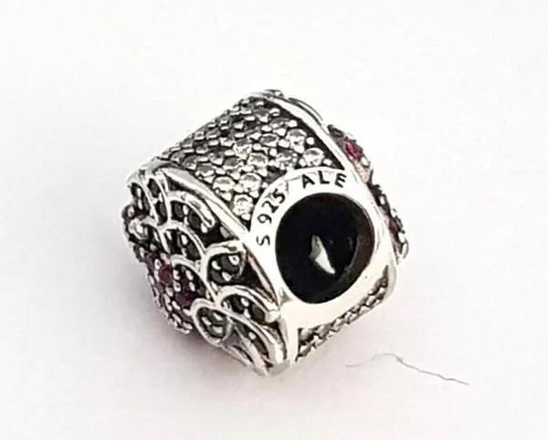 PANDORA Tropical Flamingo Charm w/ Light Green Crystal & Pink Zirconia-792117CZS - Image 3