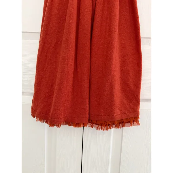 Isabella Sinclair Anthropologie Jacinth Orange Wool Blend Sweater Dress Retro - Image 6