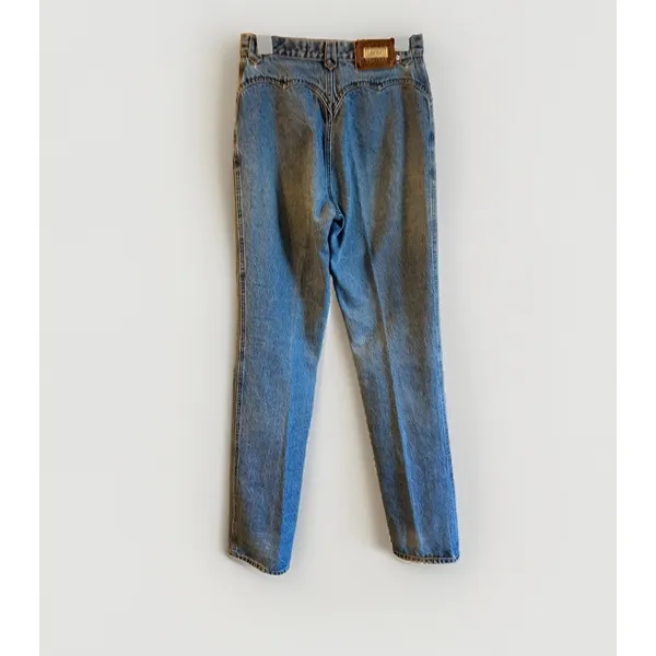 Vintage Lawman Straight Leg Jeans Women's 7 HIgh Rise Blue Western Cowgirl - Image 2