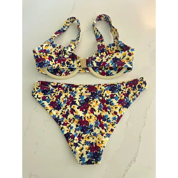 VETCHY Laguna Bikini Vintage Floral Bikini Set Size XS - Image 5
